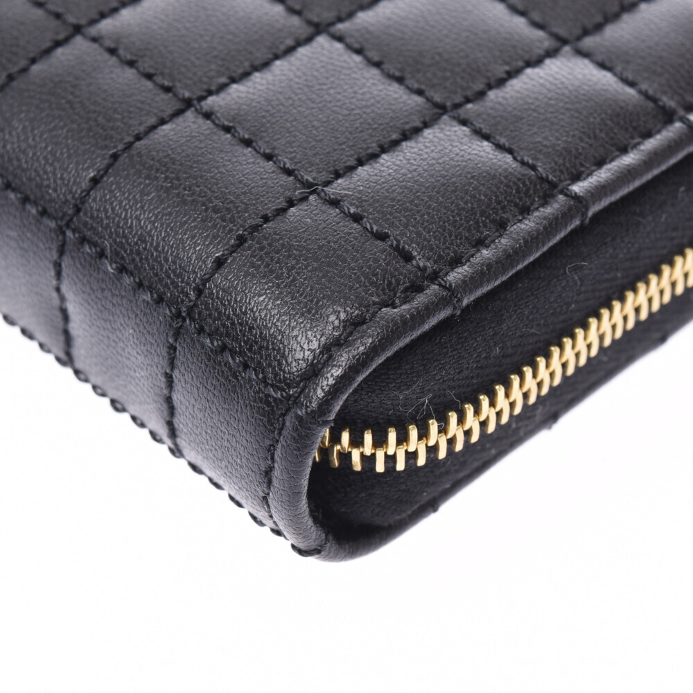 Celine Quilted Zip Round Black Leather Calfskin Wallet - Picture 5 of 12